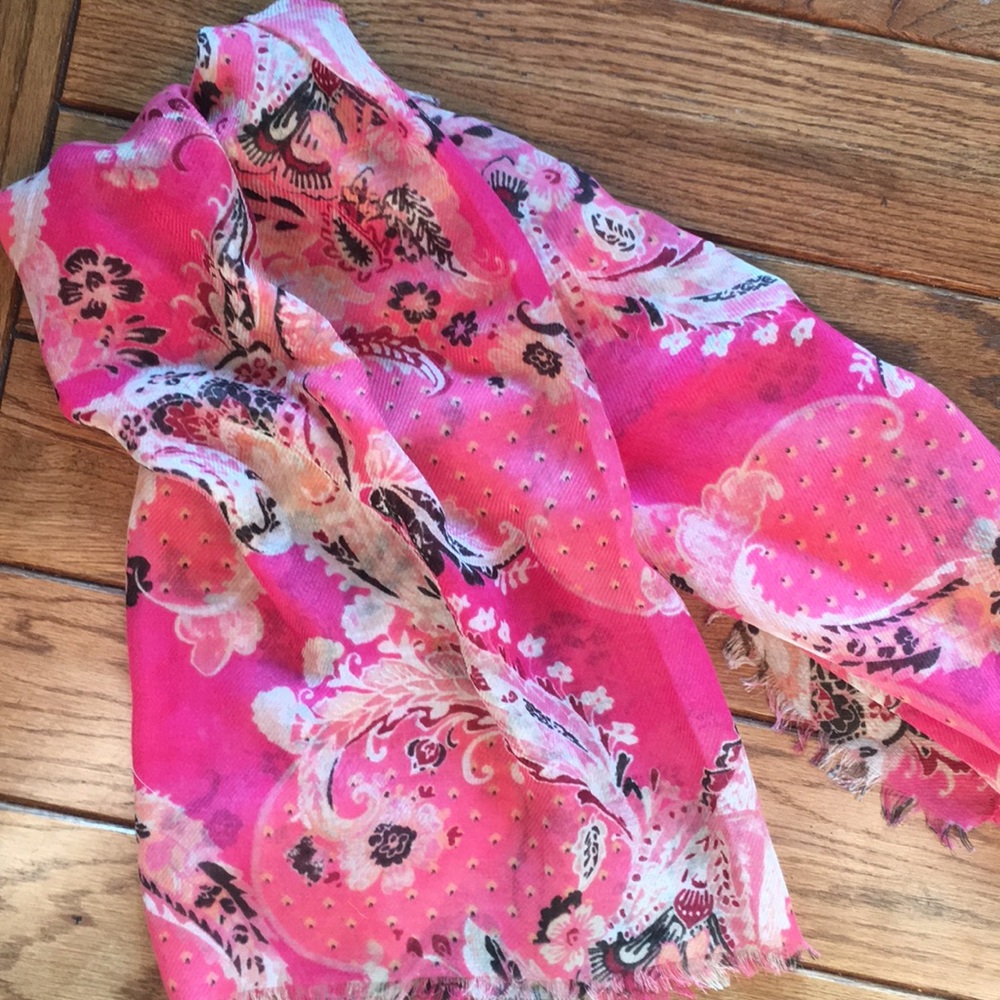flower printed scarf